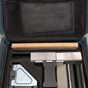 ORIGINAL ADJUSTABLE ROLLING KNIFE SHARPENER KIT: Adjustable Height, 30 Angle Options, 5 Removeable Whetstone Plates, Leather Strop with Travel Case - Kitchen Knife Sharpener