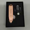 Mfi Certified Flash Drive for iPhone, 512GB High Speed USB Memory Stick, USB Storage Flash Drive for Backup, 3 in1 Thumb Drive for iPhone/iPad/PC/Android (Pink)