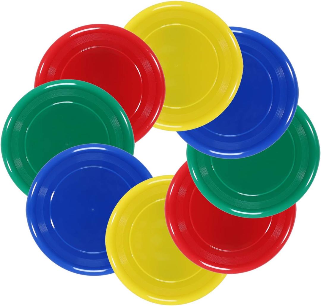 Flying Disc - 9Inch Plastic Flying Disc for Discs Set of 7 Flying Disc Bulk (95 Gram, 7 Discs)