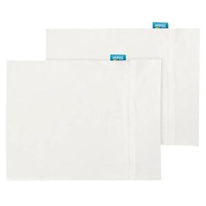 Biloban Organic Cotton Toddler Pillowcase 2 Pack, (Pillowcase Only) Kids Pillowcase for Sleeping Fit Pillow Sized 13"x 18" or 14"x19", Envelope Travel Pillowcases for Girl Boy, Cream