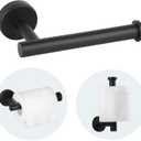 4 x Toilet Paper Holder - SUS 304 Stainless Steel Toilet Paper Holder Wall Mount, Toilet Paper Roll Holder for Bathroom, Kitchen, Washroom - Matte Black