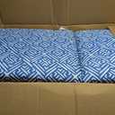 ARDEN Outdoor Dining Chair Cushion, 4-Pack, 20x44, Amalfi Blue Tile