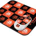 SOAR NFL Wireless Mouse and Mouse Pad- Checkered (Cincinnati Bengals)