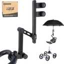 10L0L Heavy Duty Golf Push Cart Umbrella Holder, Super Strong Windproof, Universal Umbrella Stand for Mobility Scooter, Stroller, Wheelchair, Beach Chair