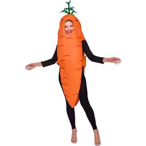 Seasons Adult Unisex Carrot Halloween Costume, One Size Fits Most