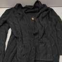 Goranbon Women's Cable Knit Cardigan Long Sleeve Open Front Button Down Knitwear Sweater Coat, XL