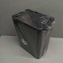 16 Liter Plastic Garbage Can, Waste Bin with Swing Lid (Black)