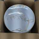 PLASTICPRO 128 Piece Combo Plates Set includes 64 7'' inch Plates & 64 10'' inch Plates White Plastic Floral Design Party Plates With Gold Rim, Premium Elegant, Tableware, Dishes,