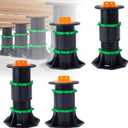 4 Pack Adjustable Height Bed Frame Support Legs, Bed Frame Center Support Legs 5"-12.5", Adjustable Bed Frame Support Legs for Bed Frame Stability and Strength