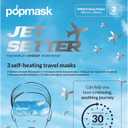 Jet Setter Self-Heating Travel Eye Mask, Natural Heat Relief for Migraines, Headaches, Allergies, and Dry Eyes, 3 Individually Packaged Eye Masks