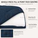 CozyLux Twin/Twin XL Comforter Set, Heathered Navy Blue, 2 Pieces