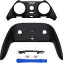 eXtremeRate Top Bottom Decorative Trim Shell Compatible with ps5 Edge Controller DIY Replacement Front Back Clip Shell, Custom Black Plates Cover Compatible with ps5 Edge Controller