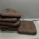 Chair Cushions for Dining Chairs Set of 6, Kitchen Chair Cushions, Chair Pads with Ties and Non Slip Backing, Tufted Memory Foam Seat Cushion 6 Pack, 15.5" x 15.5" x 4", Brown