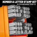 37-Piece Number and Letter Stamp Set 1/4 (6mm) (A-Z & 0-8 + Stars,use The 6 as a 9) CR-V Steel,Perfect for Most Stamping Applications