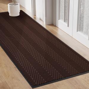 Front Door Mat Indoor Outdoor Entrance, 3' x 6' Heavy Duty Doormat for Entryway, Absorbent Low Profile Welcome Mats Non-Slip, Trap Dirt Durable Mats for Home, Patio, Garage