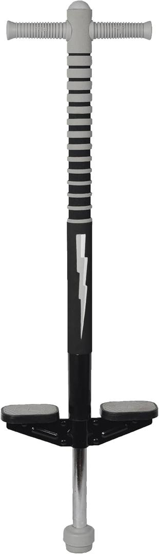 Flybar Maverick Pogo Stick for Kids Ages 5+, 40 to 80 Pounds, Perfect for Beginners, Easy Grip Handles, Anti-Slip Pegs, Outdoor Jumper Toys for Boys & Girls, Outside Toys for Kids (Black Lightning)