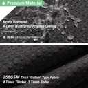 Dynamene Black Fabric Shower Curtain - Waffle Textured Heavy Duty Cloth Curtains for Bathroom, 256GSM Hotel Spa Luxury Weighted Polyester Bath Curtain Set with 12 Plastic Hooks(72Wx72H, Black)