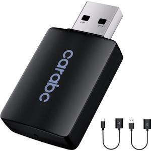 Wireless CarPlay Adapter for Apple iPhone  Converts Factory Wired to Wireless CarPlay, PlugandPlay, Auto Connect, Compatible with Car from 2014 Onwards & iOS 10 +