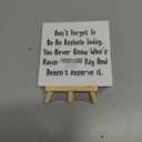 Dark Humor Sarcasm Desk Decor Sign, Funny Motivational Meme Decorations for Home Room Office Desk, Funny Adult Humor Gifts for Women Men, Doesn't Deserve It.