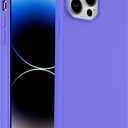 Designed for iPhone 14 Pro Max Case, Silicone Ultra Slim Shockproof Phone Case with Soft Anti-Scratch Microfiber Lining, [Enhanced Camera Protection] 6.7 inch (Purple)