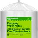 Amazon Basics Everyday Paper Plates, 8.62 Inch, Disposable, 200 Count