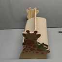 Toddler Bookshelf Double-Sided with 4 Tier Deep Sleeves Kids Wooden Montessori Book Rack for Baby Nursery Room, Playroom, Classroom or Bedroom Bookcase Storage Organizer, Light Wood Giraffe