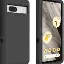 for Google Pixel 8A Case, Soft TPU Hard PC Heavy Duty Protective Case Shockproof Dustproof 3 in 1 Phone Cover for Google Pixel 8A Black