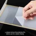 Yulejo 12 Pcs 4 x 6 Inch Gold Acrylic Sign Holders Picture Frame Stand up Table Top Sign Holders Back Picture Frames Clear Menu for Wedding Restaurants, Office, Store, Hotels