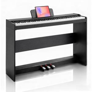 AiJoy 88 Key Digital Piano with Semi-Weighted Keys, Electric Piano Keyboard for Beginners, Dual Speakers & Triple Pedal, Support MIDI USB, Compact & Elegant Design, Birthday Gift ADP10