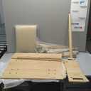 BOLUO Small Vanity Desk with Hollywood Mirror and Lights, Girls Vanity with Stool, Fluted Vanity Set, Compact Make Up Table with Drawers and Outlet Bedroom