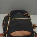 LOVEVOOK 40L Large Travel Backpack for Women Men, 17 Inch Carry on Backpack for Traveling on Airplane, Personal Item Bag Airline Approved, Business Causal Weekender Backpack, Black-Brown, 40l-17.3 Inch-4pcs