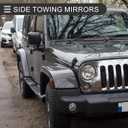 Motoforti Pair Driver and Passenger Manual Side View Door Mirrors for Jeep Wrangler JK 2007 2008 2009 2010 2011 2012 2013 2014 2015 2016 2017 Manual Folding Non-Heated Set
