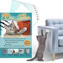 20pack Cat Scratch Deterrent Tape, Cat Scratch Furniture Protector, Clear Double Sided Anti Scratching Sticky Tape Couch Protector for Cats Training Tape, Cat Repellent for Furniture