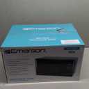 Emerson MW7302B Compact Countertop Microwave Oven with Touch Control, LED Display, 700W, 10 Power Levels, 6 Auto Menus, Glass Turntable and Child Safe Lock, 0.7 Cu., Ft. Black