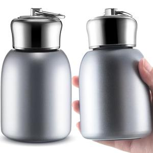 Mifoci 2 Pcs 10oz Mini Water Bottles Stainless Steel Slim Insulated Thermal for Hot Cold Drink Thermal Small Vacuum Portable Water Bottle for Women Gifts Travel Camping Hiking (Silver)