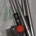 Crack Weeder Long Handle 3-in-1 Adjustable Crevice Cleaning Tool with Stainless Steel Weed Brush with 2 Scrapers Weed Puller Tool for Driveway, Patio Sidewalk to Remove Moss Weeds Dirt