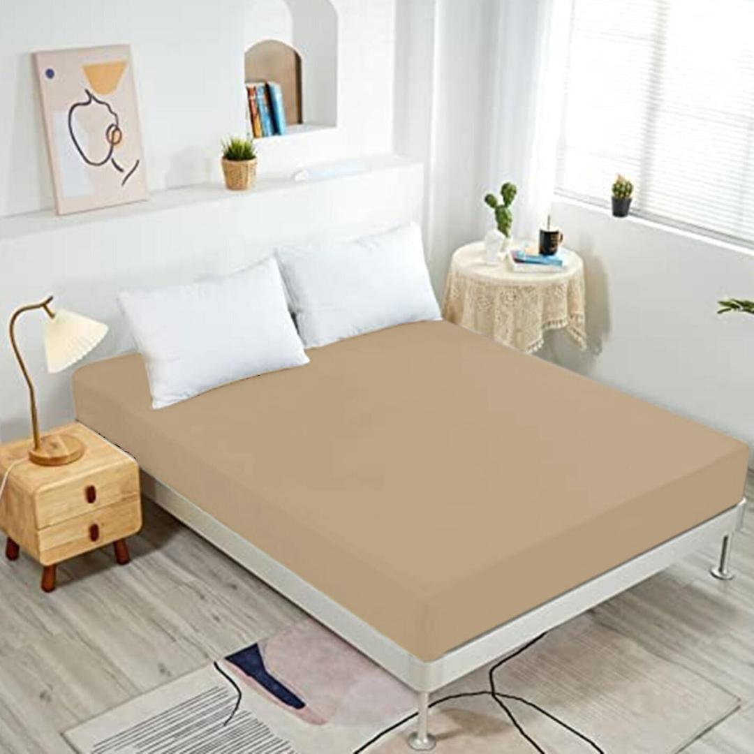 NHNHN Fitted Sheet-Deep Pockets-Soft Microfiber-Easy Care-Shrinkage and Fade Resistant-Fitted Sheets Queen Size for Girl Woman Teens Kids-Only 1 Fitted Sheet (Queen, Jasmine Yellow)