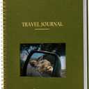 Nook Theory Personalized Travel Journal for Women, Men - Linen Travelers Notebook, Adventure Book with Prompts, Perfect for Travel Gifts (Olive)