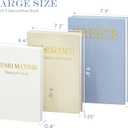 Set of 3 Decorative Faux Books for Home Decor | Linen Material, Magnetic Snap Closure, Storage Boxes for Photos & Keepsakes, For Coffee Table, Bookshelf or Mantel