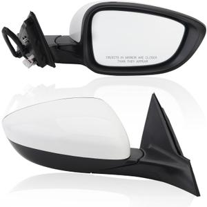 Passenger Side View Mirror Compatible with 2018 2019 2020 2021 2022 Honda Accord Sedan White Non Heated Without Signal Light 76208TVEH01, R-3pins