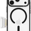 ORNARTO Air Case for iPhone 17 Pro Max Clear | Military-Grade Drop Protection | Camera Control Button | Compatible with MagSafe | Built-in Air Phone Cover - Black