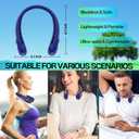 KIDEE Portable Neck Fan, Personal Bladeless Rechargeable, Upgraded 4000mAh Battery & 360 Surrounding Air Outlet, Increase Air Volume, Ultra Quiet, Long Use Time Wearable Fan for Home Travel