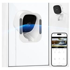 3MP 2K Window Camera, 120° View Angle Window Camera, 2.4GHZ & 5GHZ WiFi Indoor Window Security Camera with Angled Window Mount, Person & Motion Detection, 24/7 Recording, Quick Install