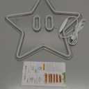 Star Neon Sign, Gaming Led Neon Light for Kids Bedroom Wall Decor Game Room Decor,Man Cave,Dimmable Gaming Star Led Sign Gifts for Kids Boys (Yellow with White Backplate)