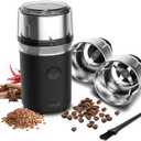 COSORI Electric Coffee Grinders for Spices, Seeds, Herbs, and Coffee Beans, Spice Blender and Espresso Grinder, Wet and Dry Grinder, Included 2 Removable Stainless Steel Bowls, Black