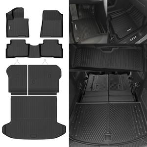Naibeve Floor Mats for 2023-2026 Kia Sportage Hybrid (Not for Gas) - All Weather Custom Fit for Kia Sportage Hybrid Floor Mats & Trunk Mat & Backrest Mats Protector Interior Accessories