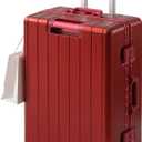 Luggage with Aluminium Frame Zipperless Carry on Cabin Suitcase 20 Inch Cabin Suitcase,Red,26in