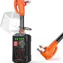 Vehiker 18000 Joules-RV Surge Protector 50 Amp, RV Power Surge Voltage Protection, RV Adapter Plug for Camper, Circuit Analyzer for Travel Trailers with Waterpoof Cover(Orange) (50AMP with No LED Display)