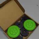 8 Pack Weed Wacker String Fit for Greenworks String Trimmer, 0.065"-18Ft Dual String Trimmer Line Auto-Feed Weed Eater String Replacement Parts Spool(6-Pack) Cap Cover(2-Pack)