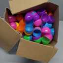 MGparty 210 Pack Easter Eggs Empty 2.3" Plastic Bright Colors Eggs with Golden Eggs for Easter Egg Hunt Party Favors Basket Stuffers Fillers